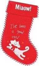 Kerstsok Miaow! Voor Katten - Kerstsok - Rood