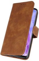 Bruin Bookstyle Wallet Cases Hoesje voor Huawei Nova 3
