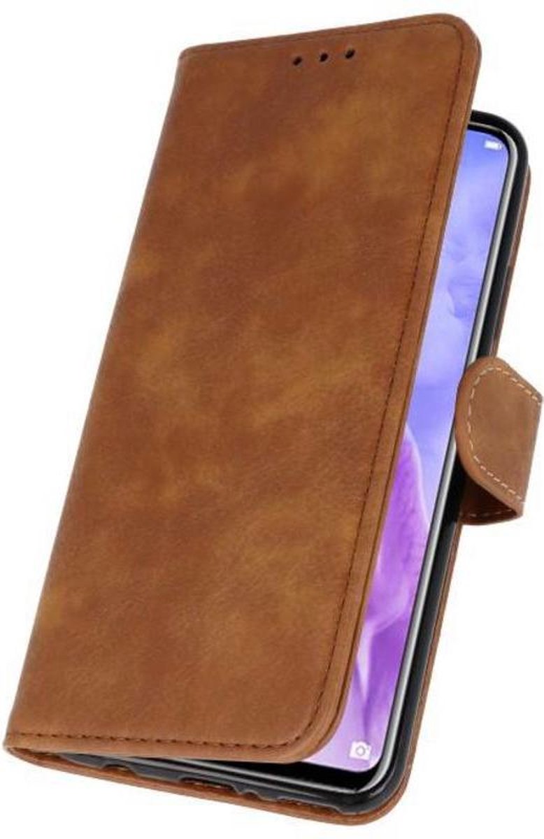 Bruin Bookstyle Wallet Cases Hoesje voor Huawei Nova 3