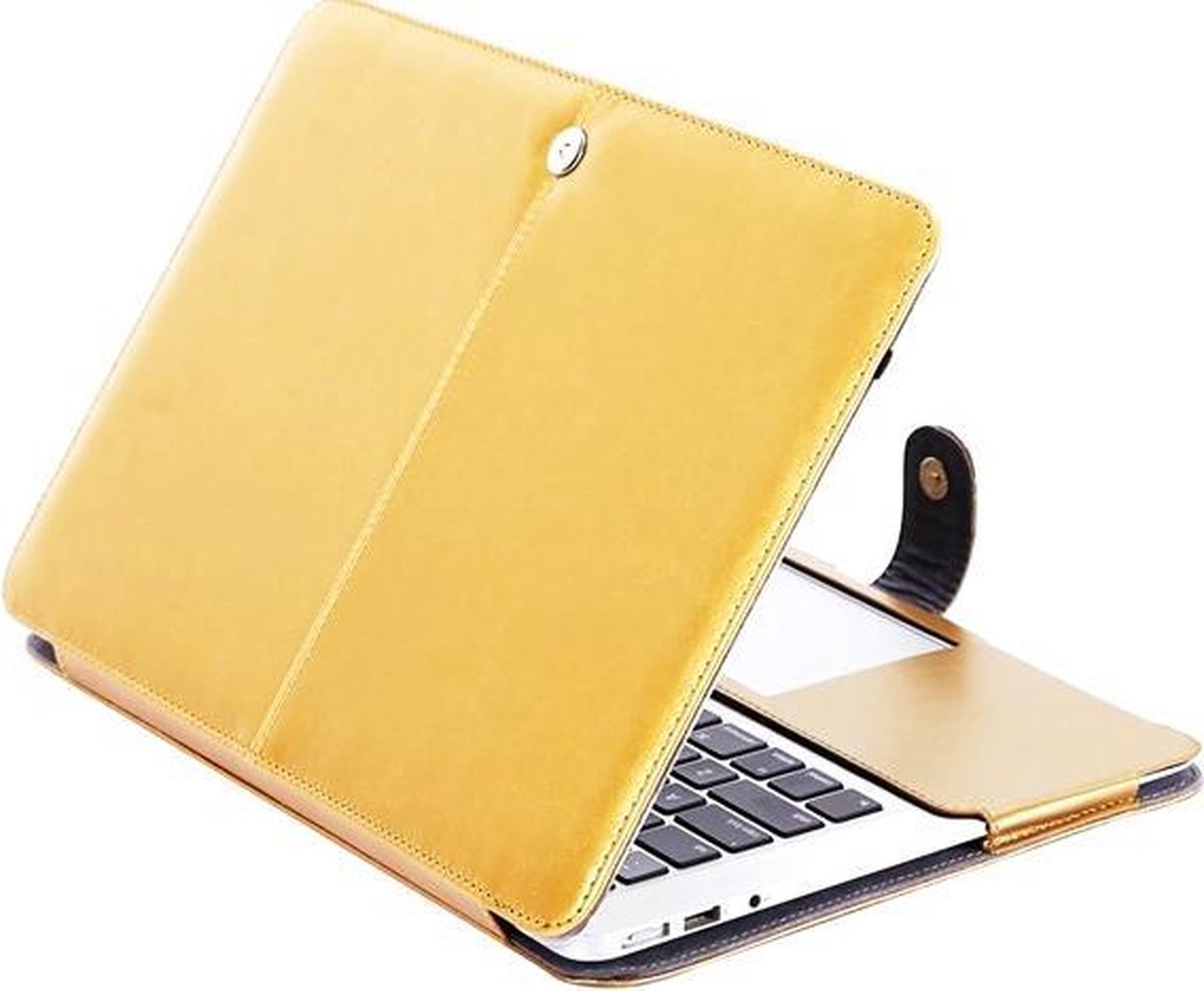Soft Macbook Case MacBook Retina 13 inch 2014/2015 A1425 -A1502 - Geel Goud glanzend