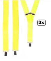 3x Bretel fluor geel