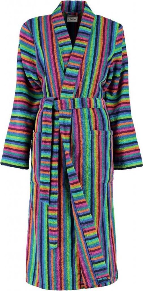 Cawö dames badjas badstof multicolor maat 42