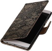 Lace Zwart Samsung Galaxy S5 Mini Book/Wallet Case Hoesje