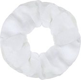 Scrunchie velvet haarwokkel haarelastiekjes - wit - 1 stuk