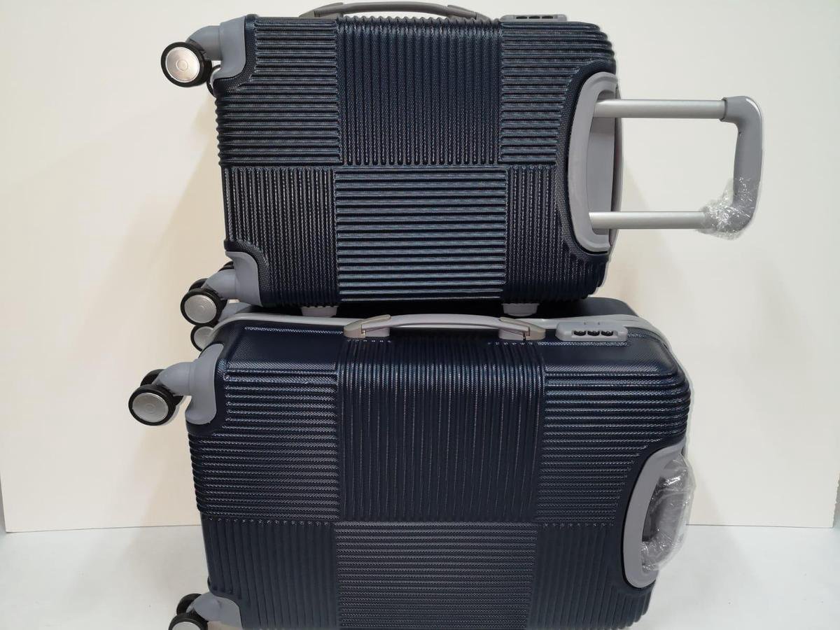 Poailobo ABS kofferset 2-dlg Matrix donkerblauw M: 60x40x25 cm-60 liter2,8  kg... | bol.com