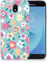 Geschikt voor Samsung Galaxy J7 2017 | J7 Pro TPU-siliconen Hoesje Design Flower Power