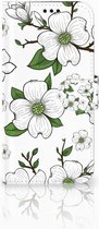 Geschikt voor Samsung Galaxy A5 2017 Bookcase Hoesje Design Dogwood Flowers