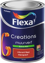Peinture murale Flexa Creations - Extra Mat - Rouge vibrant - 1 litre