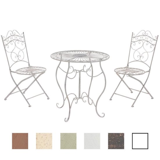 CLP Asina Bistro tafel, Kleur:antiek/wit