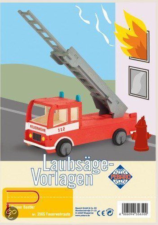 Figuurzaag - Figuurzaag Sjablonen Brandweerwagen - Knutselpakket