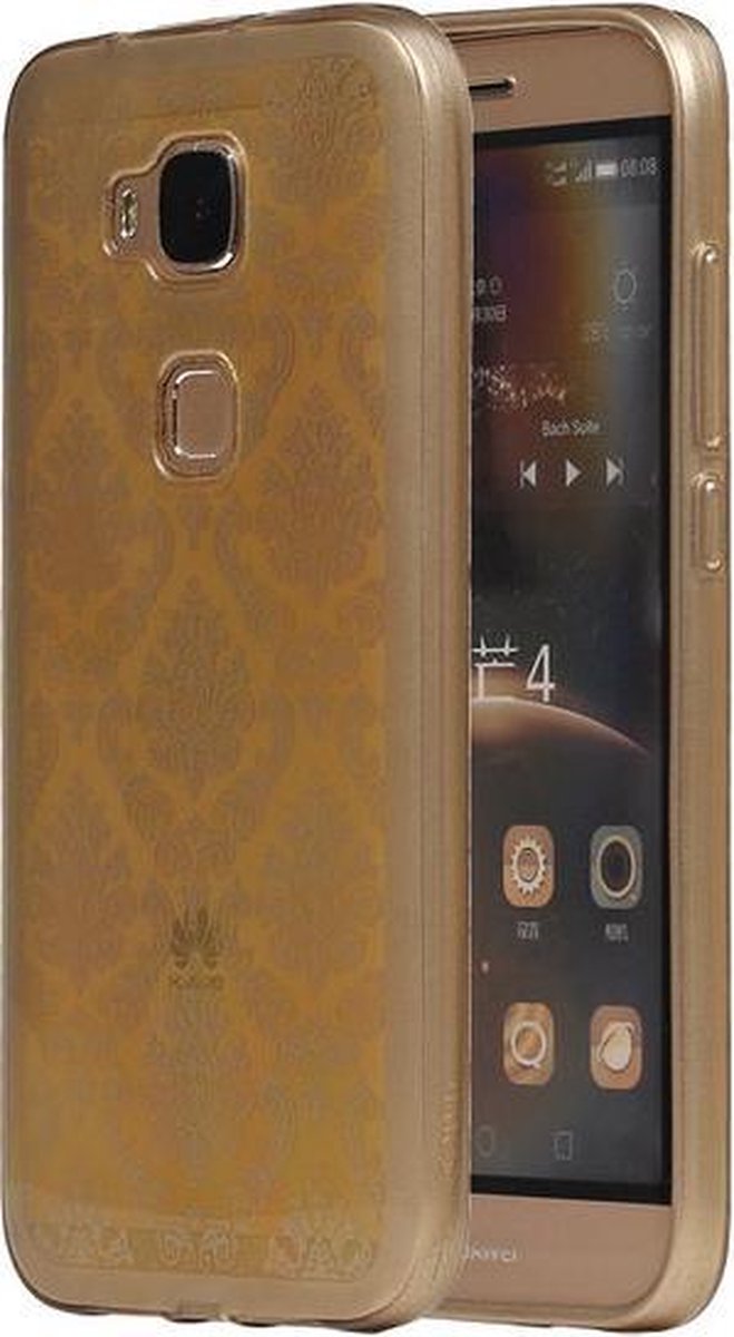 Goud Brocant TPU back case cover hoesje voor Huawei G8