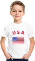 Kinder t-shirt vlag USA M (134-140)