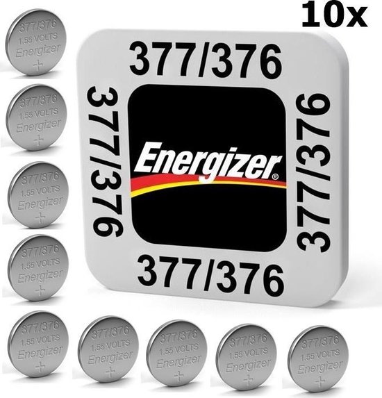 Extractie krijgen Atticus 10 Stuks - Energizer 376/377 1.55V knoopcel batterij | bol.com