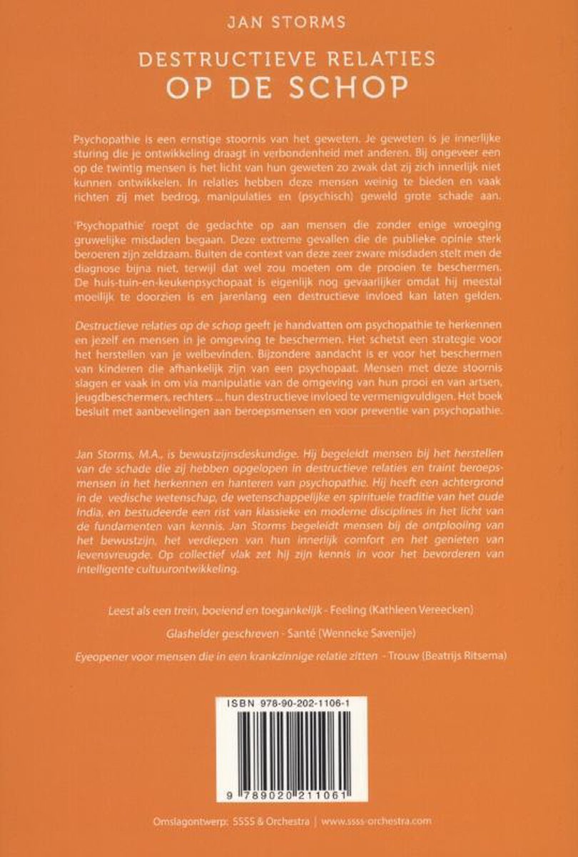 Destructieve relaties op de schop - back cover