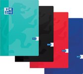 10x Oxford SCHOOL schrift, geassorteerde kleuren, A4, 72 bladzijden, commercieel geruit