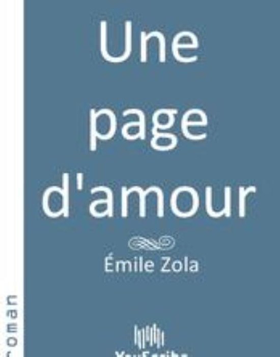Une page d'amour - cover