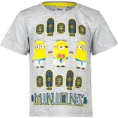 Minions t-shirt Grijs Maat 128