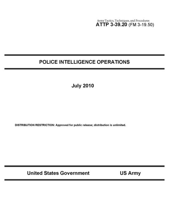 Army Tactics, Techniques, and Procedures ATTP 3-39.20 (FM 3- ... - cover