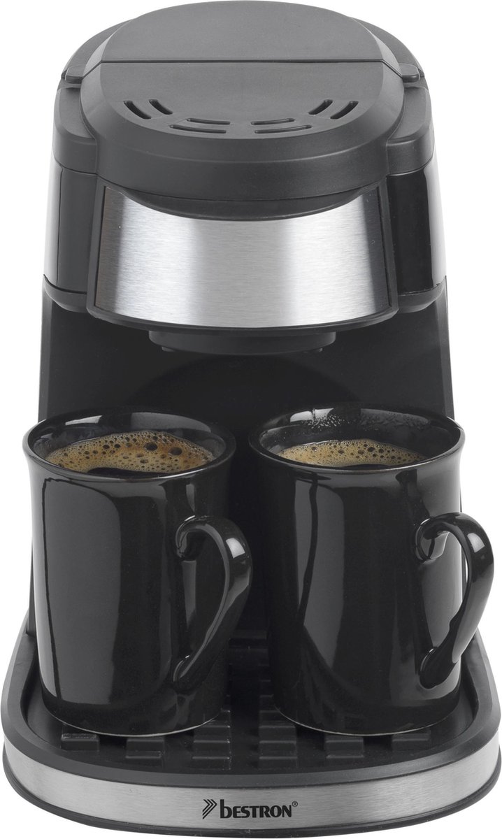 Bestron Koffiezetapparaat met 2 kopjes 450W zwart ACM7003 | bol.com