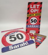 Sarah 50 feest versiering pakket