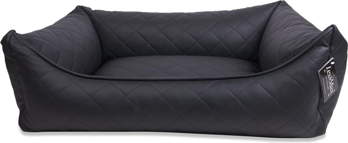 Lex & Max Eco Leer - Hondenmand - Zwart - 20x70x55 cm