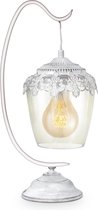 EGLO Sudbury lampe de table E27 Transparent, Blanc