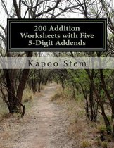 200 Addition Worksheets with Five 5-Digit Addends