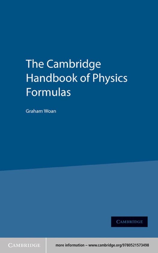 The Cambridge Handbook of Physics Formulas - cover