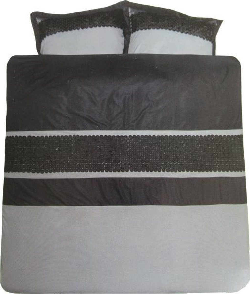 Cinderella Madrid Dekbedovertrek - Eenpersoons - 140x200/220 cm - Antraciet
