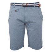 Indicode - Heren Chino met Gratis Riem - Royce Cuba - Light Indigo