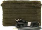 Zachte Tas - Clutch - Imitatiebont - 30x20 cm - Groen - Dielay