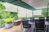 Protection solaire - véranda - balcon - aluminium - réglable - (W) x 160 (H) 250 cm blanc - blanc - transparent - Auvent - auvent