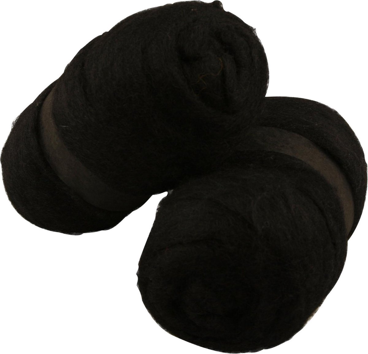 Gekaarde wol, zwart, 2x100 gr - Creotime