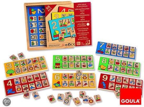 Goula Houten Lotto - Educatief spel - Rekenen Tafels | Games | bol.com