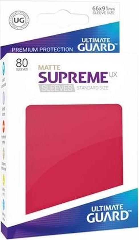 Afbeelding van het spel Ultimate Guard Supreme UX Sleeves Standard Size Matte Red (80)