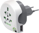 Q2Power - Country Adapter World to Switzerland USB