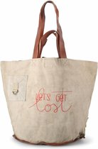 Mycha Ibiza - tas - Talamanca Let's get lost 1048 – strandtas - shopper - clutch - lederen hengsels