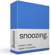 Snoozing - Katoen-satijn - Topper - Hoeslaken - Lits-jumeaux - 200x220 cm - Meermin