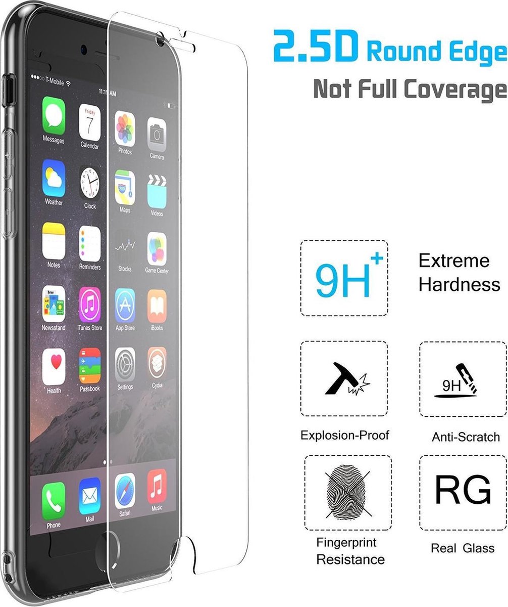 Screenprotector - Geschikt voor Apple iPhone 7 / 8 Tempered Glass 2,5D 9H (Gehard Glas)