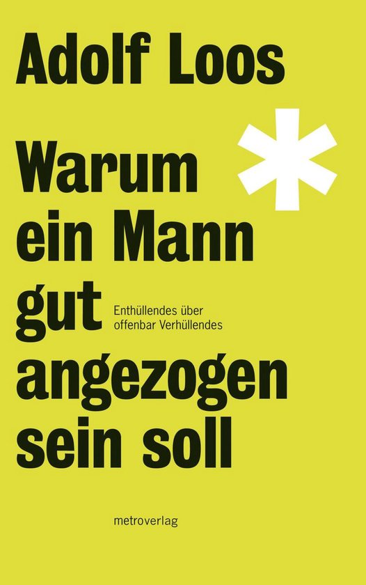 Loos-Reihe - Warum ein Mann gut angezogen sein soll - cover