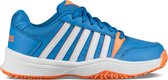 K-Swiss Court Smash Omni Junior Sportschoenen - Maat 35.5 - Unisex - blauw/oranje/wit