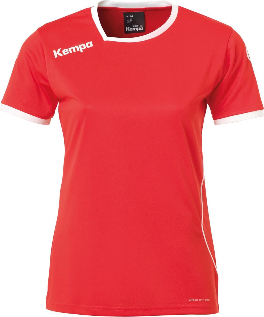 Kempa Curve Shirt Dames - Rood / Wit - maat XL