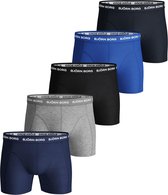 Bjorn Borg Seasonal solids heren boxershorts - 5pack - donker blauw - maat M