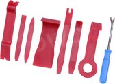 OWO - auto interieur demontage ontmanteling opener set plastic kunststof - 8 delig rood