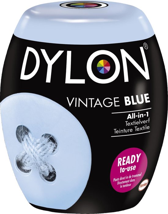 DYLON Fabric Dye - Dosettes pour lave-linge - Bleu vintage - 350g