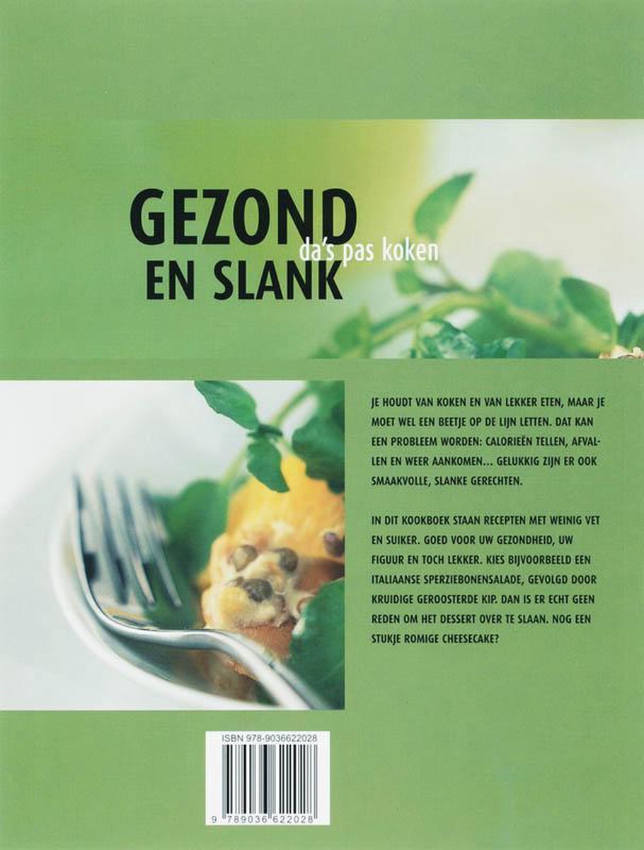 Da's Pas Koken Gezond En Slank - back cover