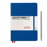 Leuchtturm1917 Notitieboek Medium (A5) - Rode puntjes - Royal Blue