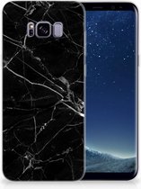 Samsung Galaxy S8 Plus TPU siliconen Hoesje Marmer Zwart