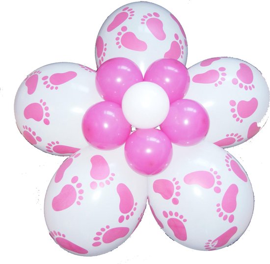 Wonderlijk bol.com | Ballonnen bloem zelf maken, Babyvoetjes roze, geboorte NA-11