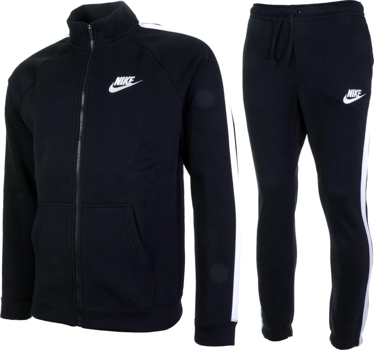 Nike Sportswear Fleece Trainingspak Heren Trainingspak - Maat L - Mannen -  zwart/wit | bol.com